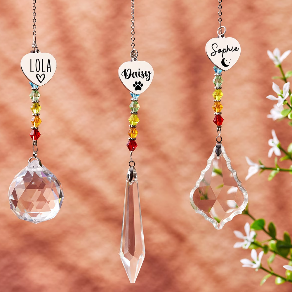 Rainbow Bridge Pet Sun Catcher - Personalized Pet Memorial Gift for Dog ...