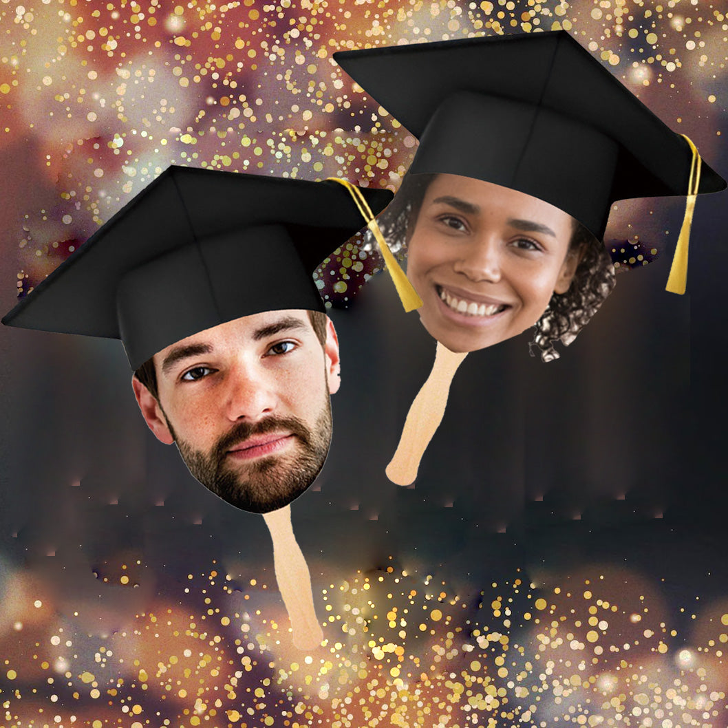 Grad Face Sticks Graduate Custom Face on a Stick Big Head Cutouts, Bachelorette Party ...