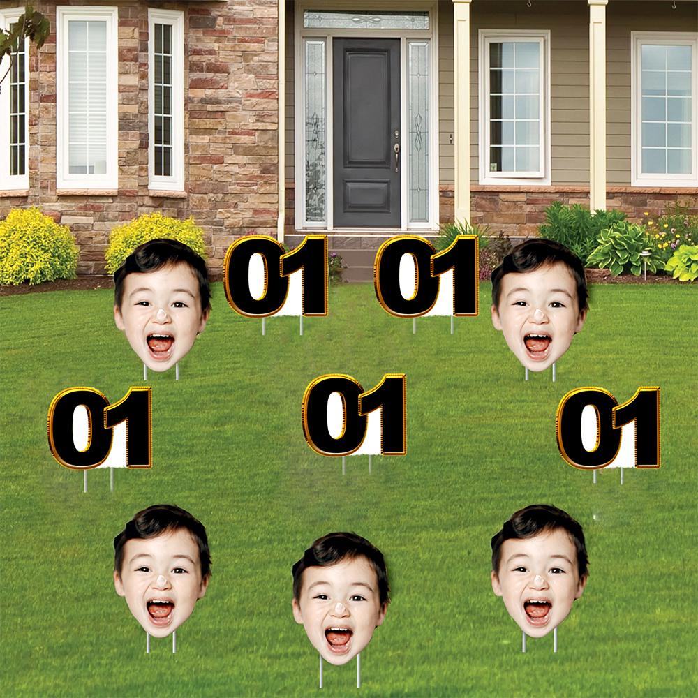Lawn Decorations personalized with face, 50th Birthday stir sticks ...