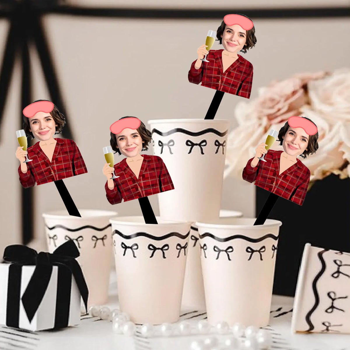 Custom Pajama Party Stir Sticks – Handmade Acrylic Drink Stirrers with ...