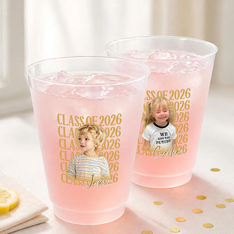 Personalized Class of 2026 Graduation Face Photo Cups - Custom Frosted ...