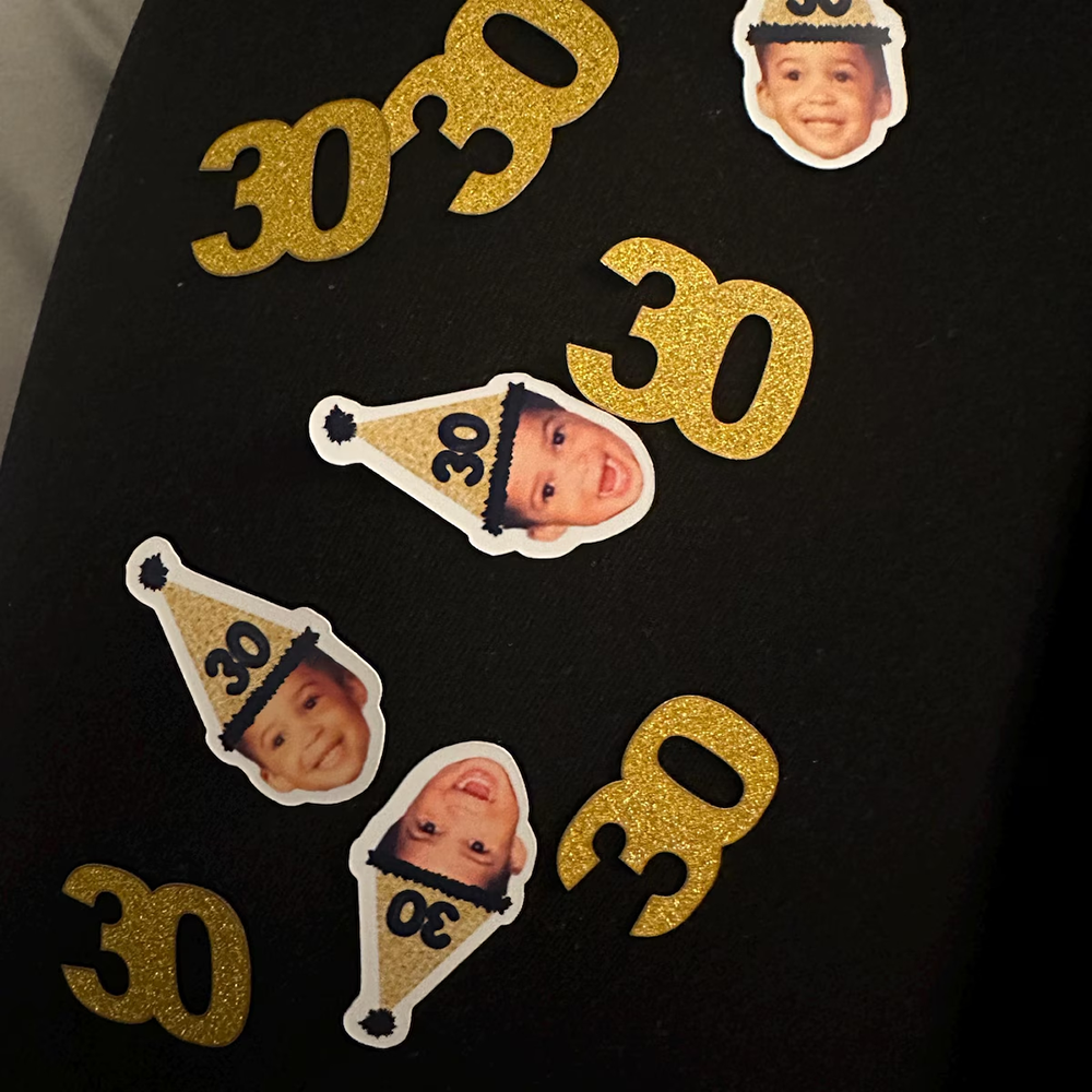 Customized Confetti Custom Face Confetti | Personalized Photo Confetti for Birthday Party ...