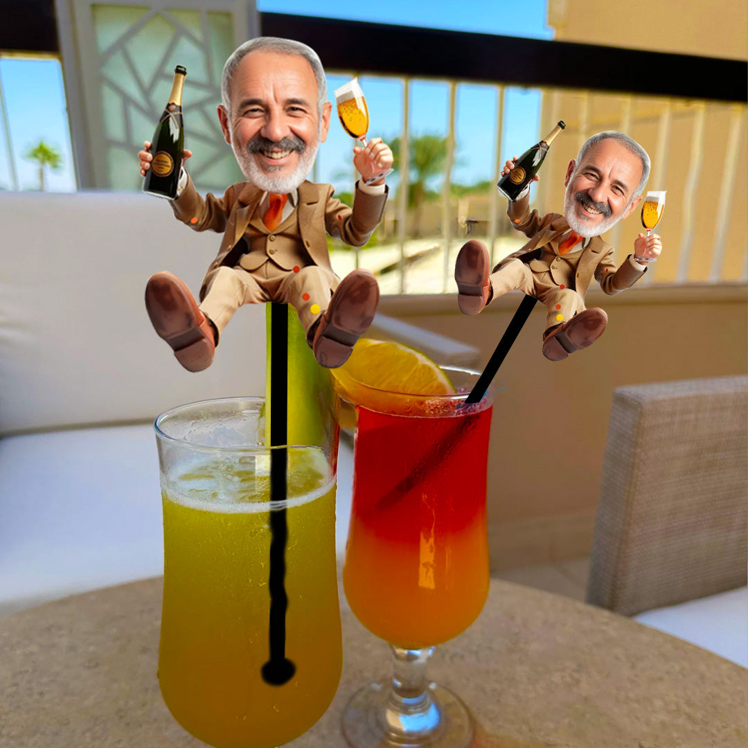 Retire Personalized Avatar Stir Sticks — Cheers to Dad! 50th Birthday ...